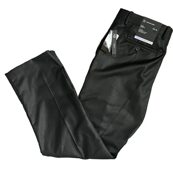 NWT INC BLACK MILAN SLIM FIT STRAIGHT LEG SUIT PANTS SIZE 30x30 - Picture 3 of 9